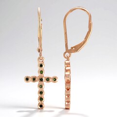 Orecchini placcati in oro con Diamante Fancy