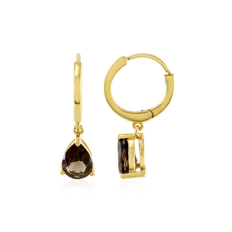 Rauchquarz-Silberohrringe