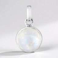 White Labradorite Silver Pendant