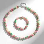 Parure in argento con Quarzo Anguria