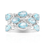 Zilveren ring met Blauwe apatieten