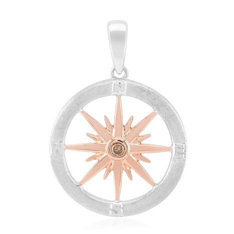 Ciondolo in argento con Diamante Argyle Rose de France I1 (Annette)
