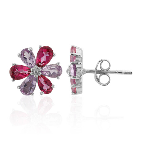 Edelstein-Silberohrringe