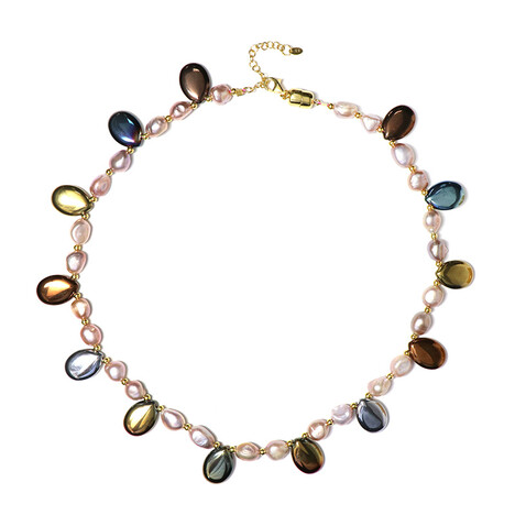 Edelstein-Silberhalskette