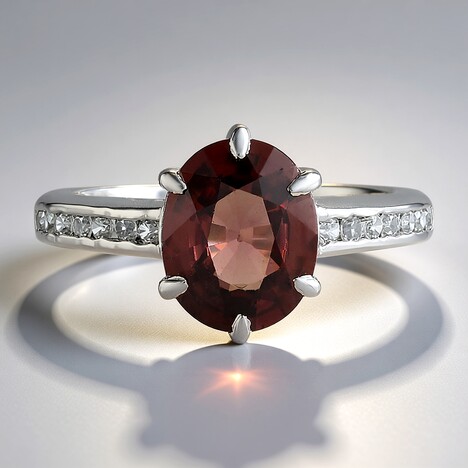 Anello in argento con Zircone Rosa