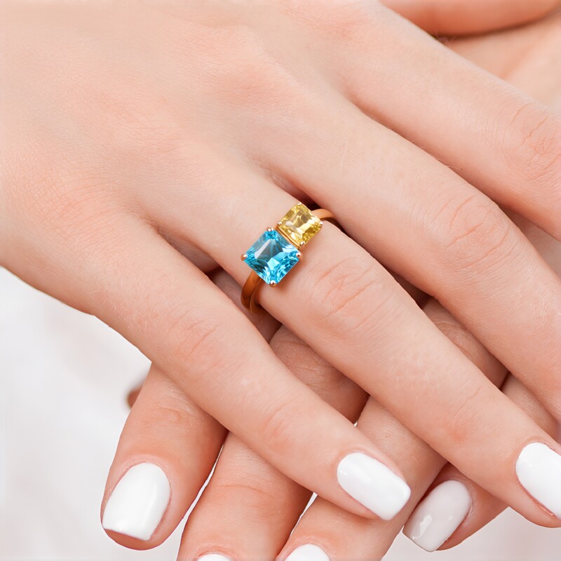 Zirkon-Goldring (Adela Gold)