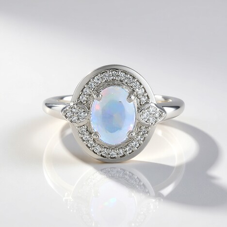 Anello in argento con Opale di Welo