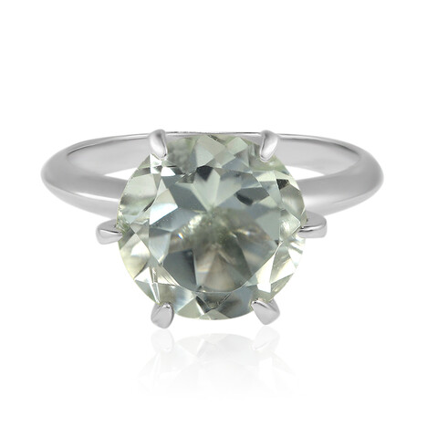 Bague en argent et Améthyste verte