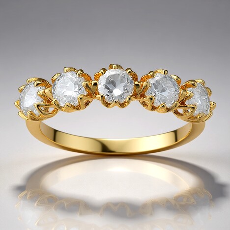 Anello in argento con Topazio Bianco