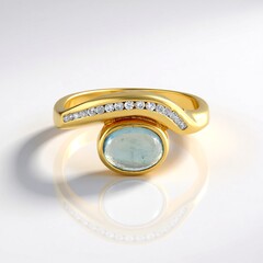 Anello in argento con Acquamarina Ofiki