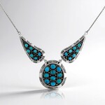 Collana in argento con Turchese Kingman Mohave Blu (Jones Lee)