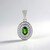 Ciondolo in argento con Diopside Russo