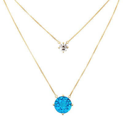 9K Marambaia Topaz Gold Necklace (de Melo)