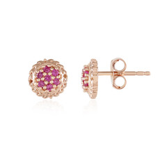 Orecchini in argento con Zaffiro Rosa (Gems en Vogue)