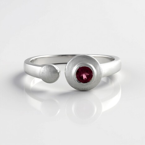 Bague en argent et Grenat Rhodolite (MONOSONO COLLECTION)