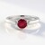 Anello in argento con Rubino del Madagascar