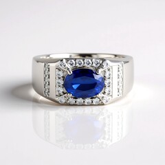 Anello in argento con Cianite del Nepal