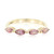 Gouden ring met Onverhitte Padparadscha Saffieren