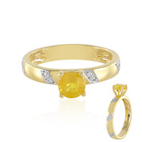 Anello in argento con Zaffiro Giallo del Madagascar