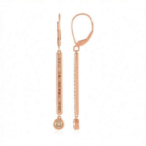 Boucles d'oreilles en or et Diamant champagne I2 (KM by Juwelo)