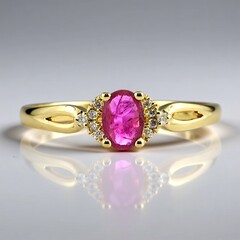 Anello in oro con Rubino Mozambico AAA (CIRARI)