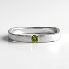 Anello in argento con Diamante Verde I2 (de Melo)