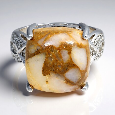 Anello in argento con Quarzo Dinosauro