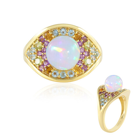 Zilveren ring met een Welo-opaal (de Melo Essence)