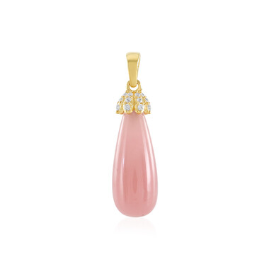 Guava Quartz Silver Pendant