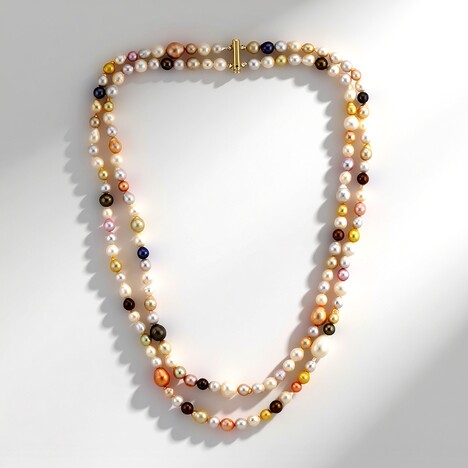 Collana in argento con Perla d'Acqua Dolce Bianca (TPC)
