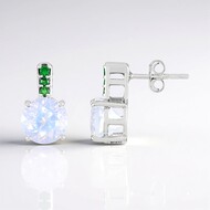 Orecchini in argento con Quarzo Blue Moon