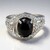 Anello in argento con Ossidiana Fiocco di Neve