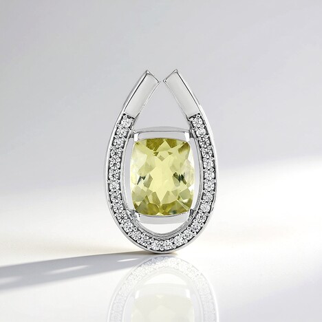 Ciondolo in argento con Quarzo Limone