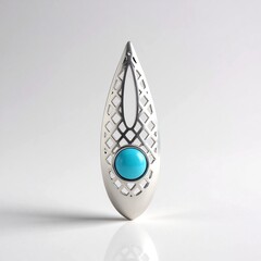 Sleeping Beauty Turquoise Silver Pendant