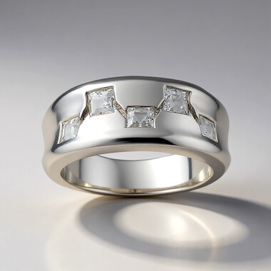 Anillo en plata con Topacio blanco