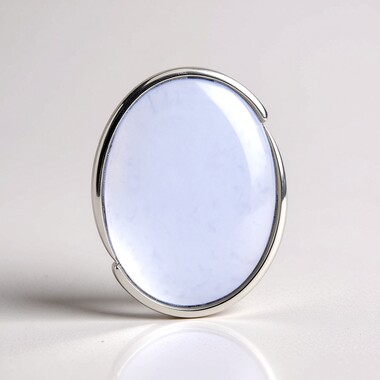 Ciondolo in argento con Calcedonio Blu (MONOSONO COLLECTION)