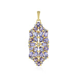 Tansanit-Silberanhänger