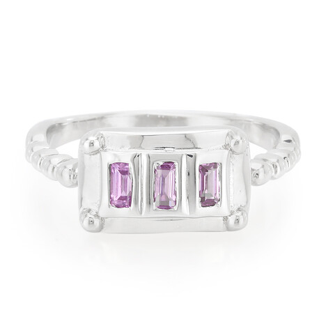 Anello in argento con Zaffiro Ceylon Porpora (non riscaldato)