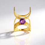 Anello in argento con Ametista Siberiana (de Melo Essence)