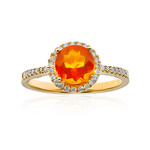14K Mexican Fire Opal Gold Ring (CIRARI)