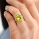 Anello in argento con Berillo Giallo