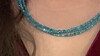 Collar en plata con Apatita azul neón