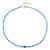 Zilveren halsketting met neon blauwe apatieten (Riya)