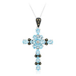 Collana in argento con Topazio Blu Cielo