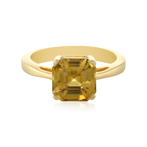 Bague en argent et Zircon jaune
