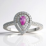 Anello in argento con Zaffiro Ceylon Rosa