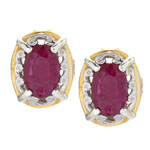 Orecchini in argento con Rubino della Birmania (Gems en Vogue)