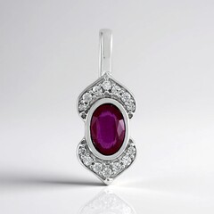 Pendentif en argent et Rubis de Madagascar