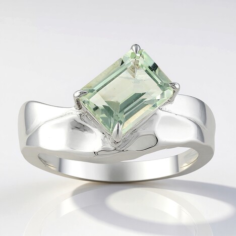 Anello in argento con Ametista Verde (Pallanova)