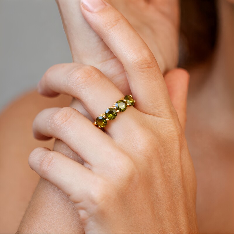 Anello in oro con Tanzanite Gialla (non riscaldata)